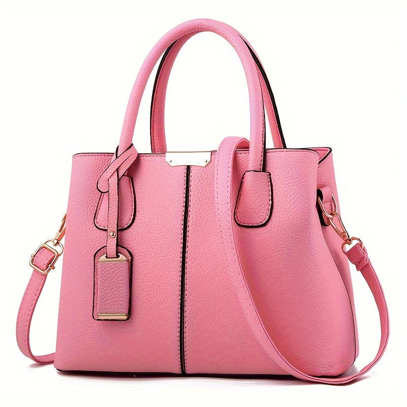 Work Handbag | Structured Shoulder Bag with Strap Detail