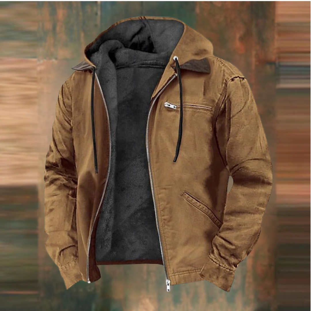 Bomber Hooded Casual Jacket | Zip Front with Multiple Pockets