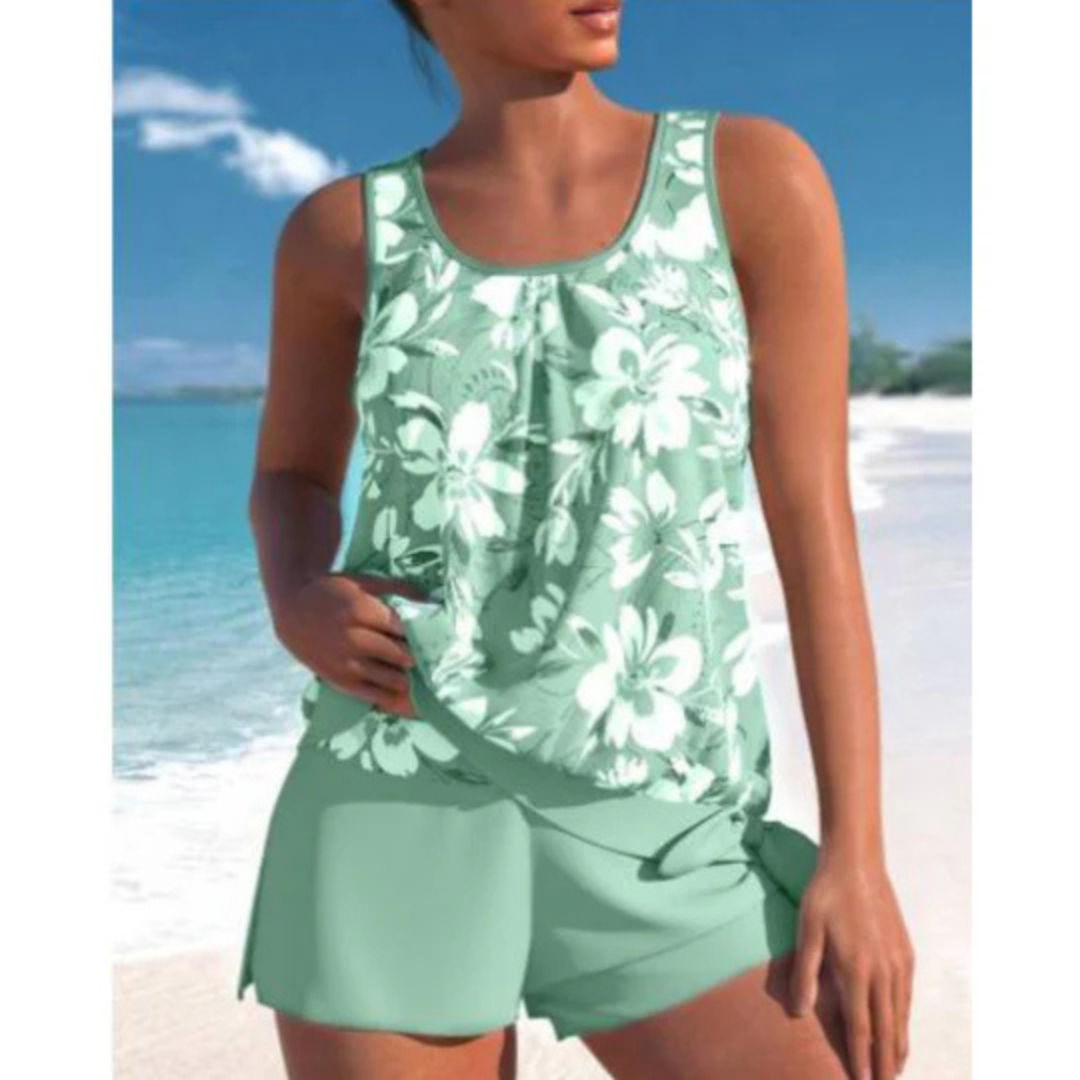 Women's Summer Floral Tankini Set