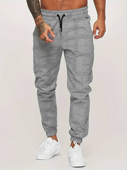 Check Print Joggers | Slim Fit with Tapered Ankle