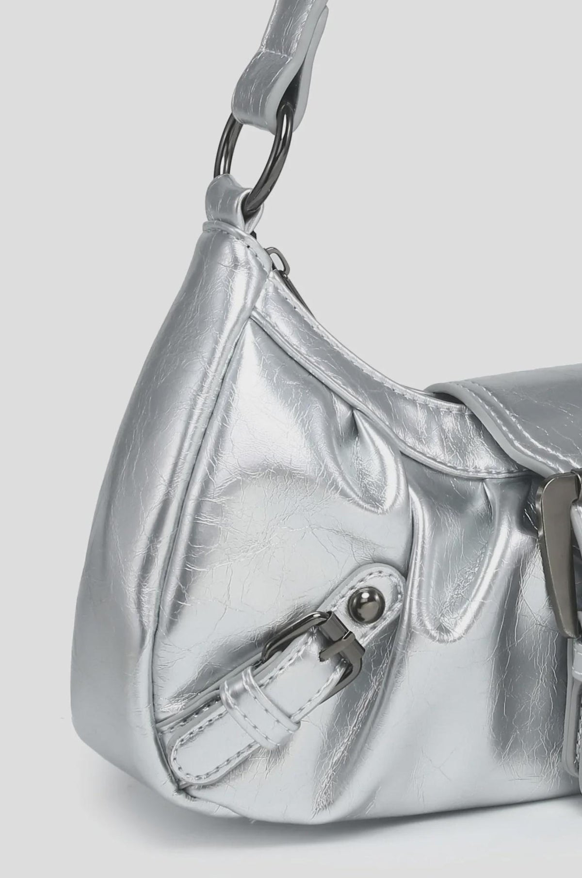 Shoulder Bag | Front Buckle with Structured Shape