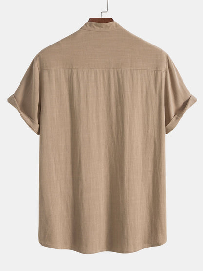 Men’s Linen Band Collar & Trousers Co-Ord