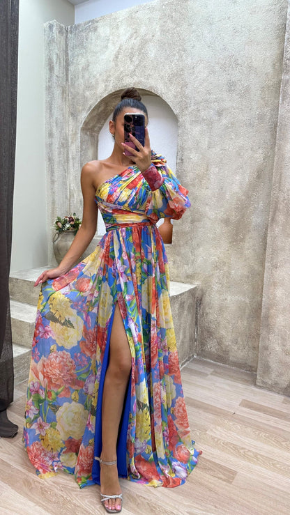 Maxi Dress | Women's Off Shoulder High Slit