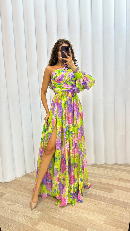 Maxi Dress | Women's Off Shoulder High Slit