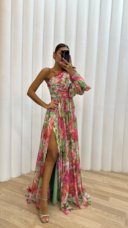 Maxi Dress | Women's Off Shoulder High Slit