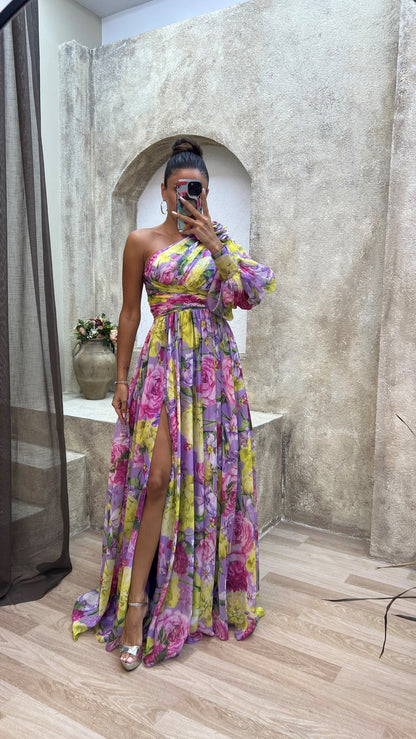 Maxi Dress | Women's Off Shoulder High Slit