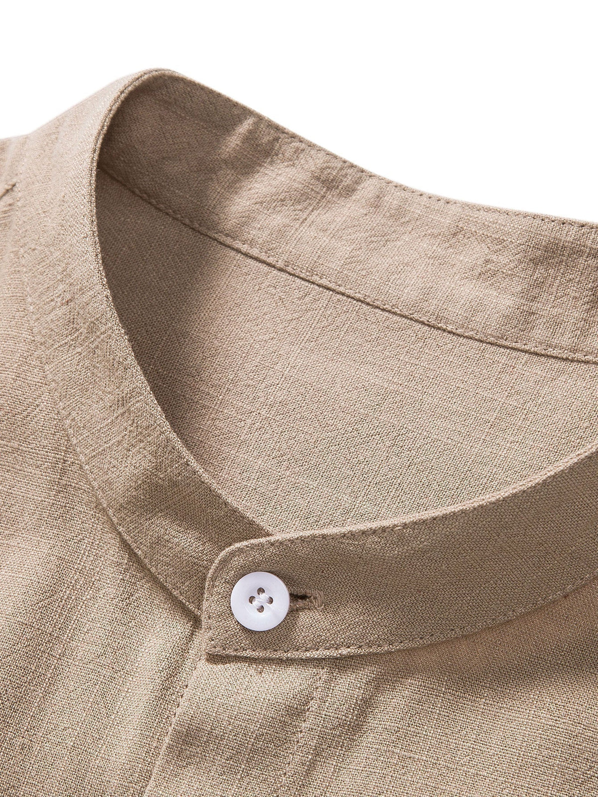 Men’s Linen Band Collar & Trousers Co-Ord