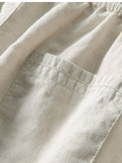 Men’s Linen Band Collar & Trousers Co-Ord