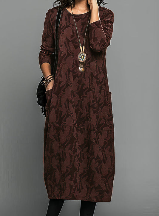 Women’s Winter Dress | Long Sleeve Midi With Pockets