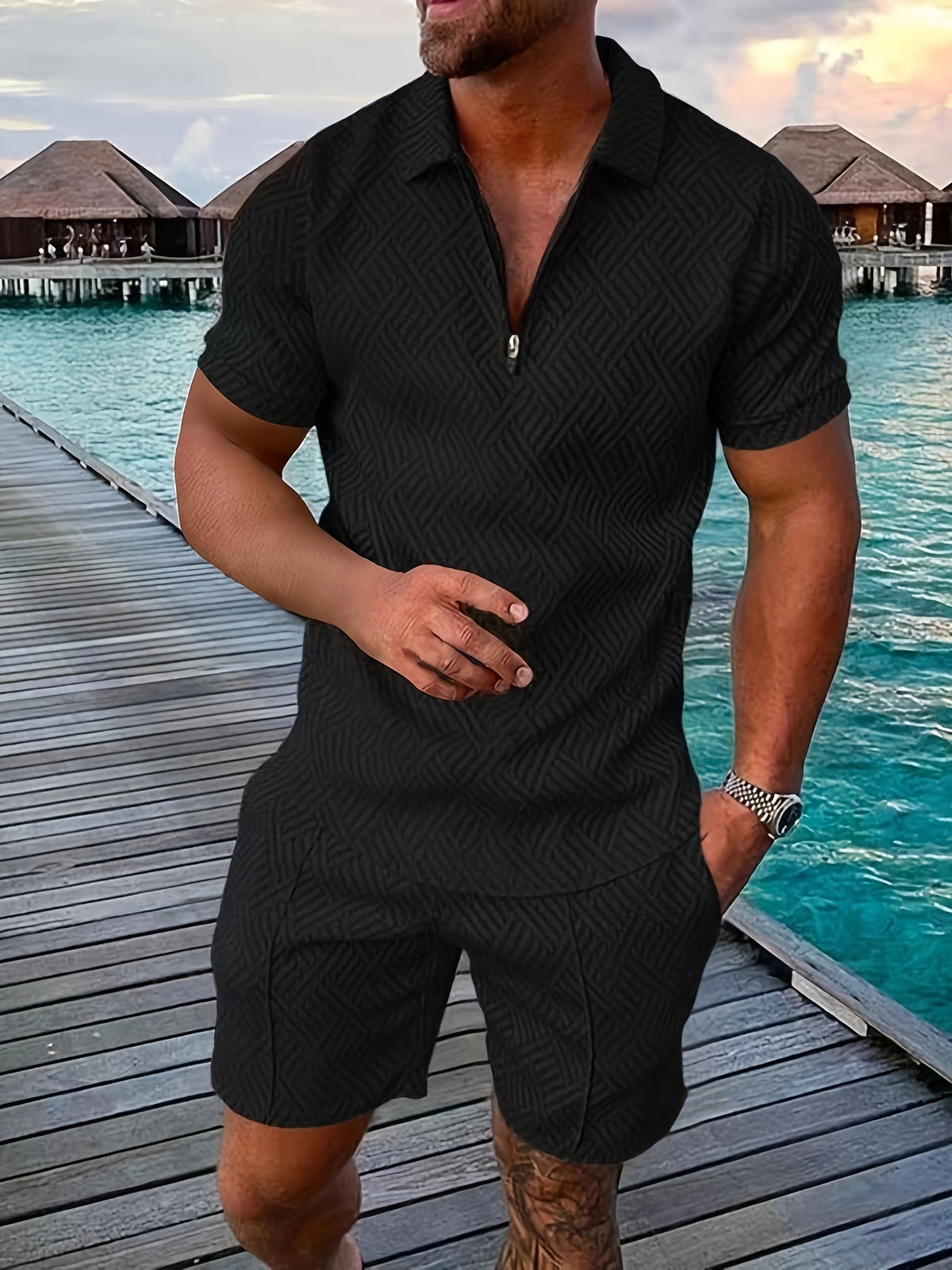 Men's Shirt and Shorts Set