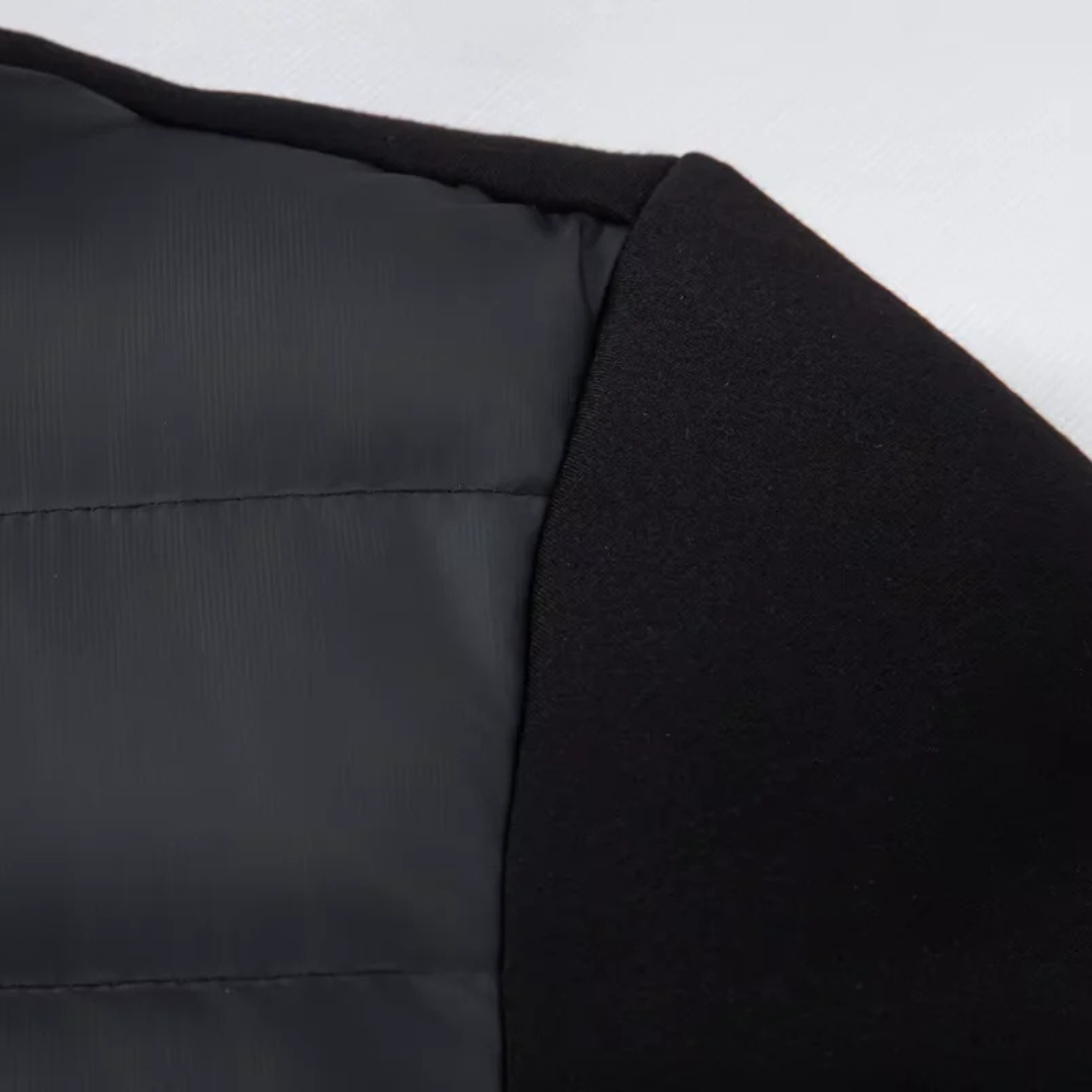 Men’s Hooded Puffer Jacket | Padded Zip Up Hybrid Winter Coat