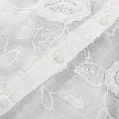 White Floral Outfit Set for Women