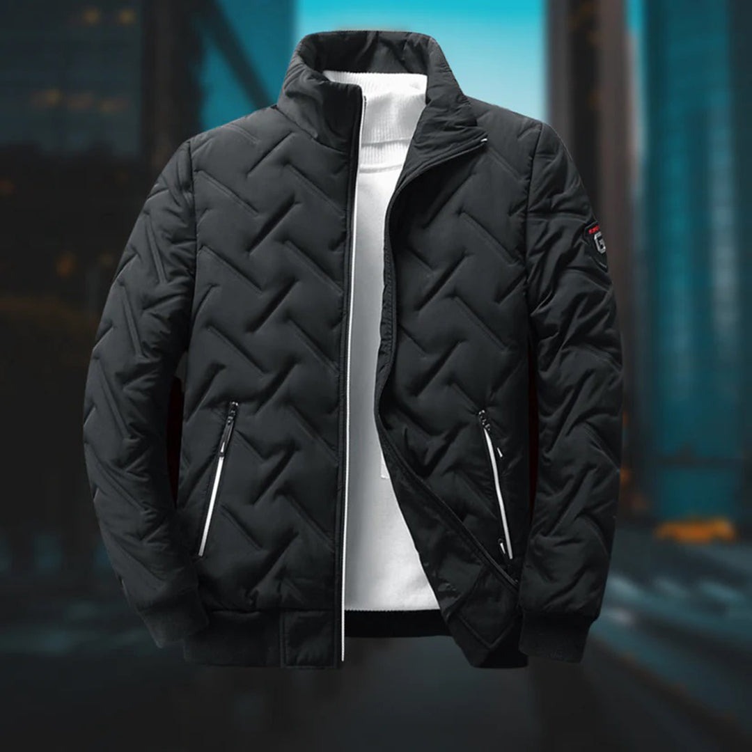 Quilted Puffer Jacket | Zip Front