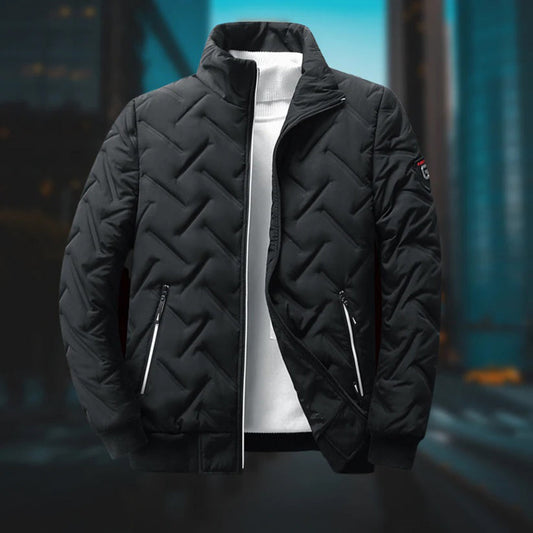 Quilted Puffer Jacket | Zip Front