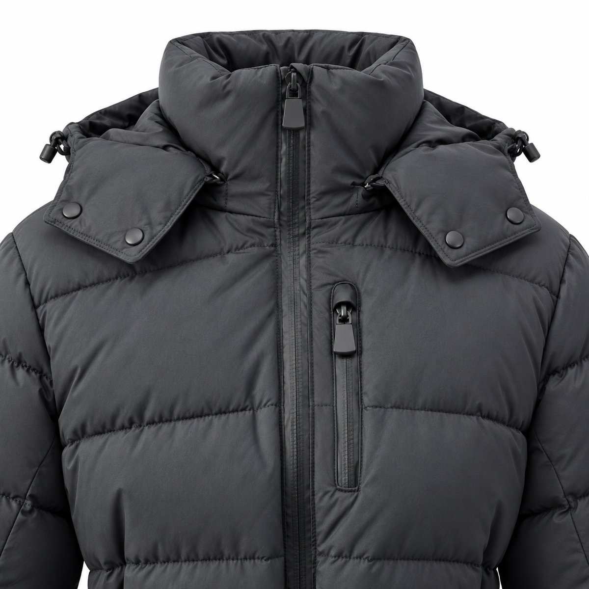 Padded Puffer Jacket | Belted Winter Style with High Neck