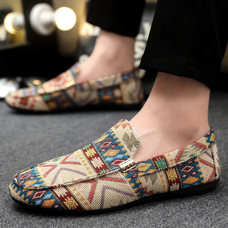 Woven Slip-On Loafers