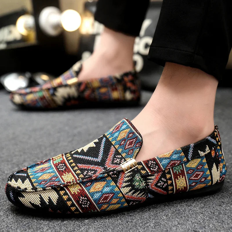 Woven Slip-On Loafers
