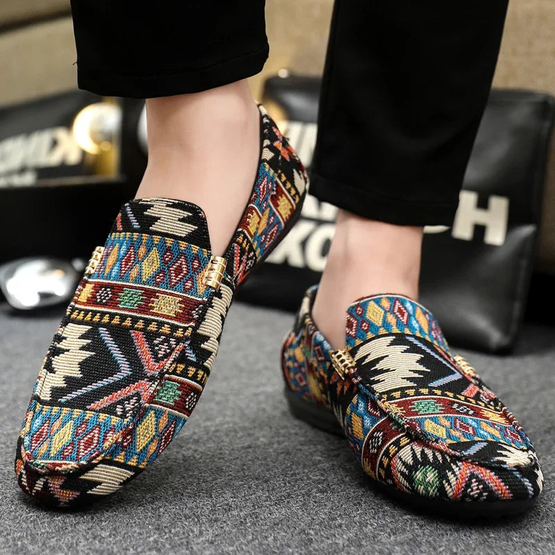 Woven Slip-On Loafers