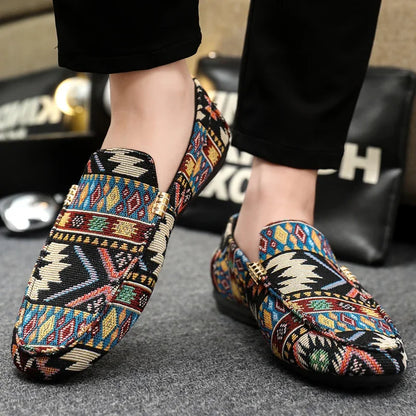 Woven Slip-On Loafers