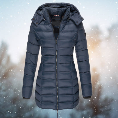 Puffer Coat | Long Quilted with Hood