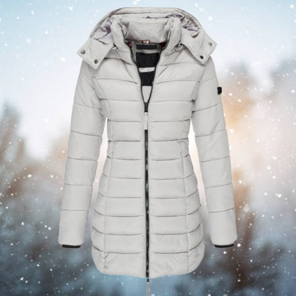 Puffer Coat | Long Quilted with Hood
