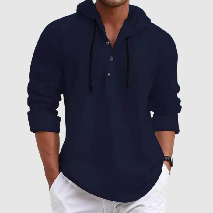 "The Shore" Men's Hoodie Linen Shirt