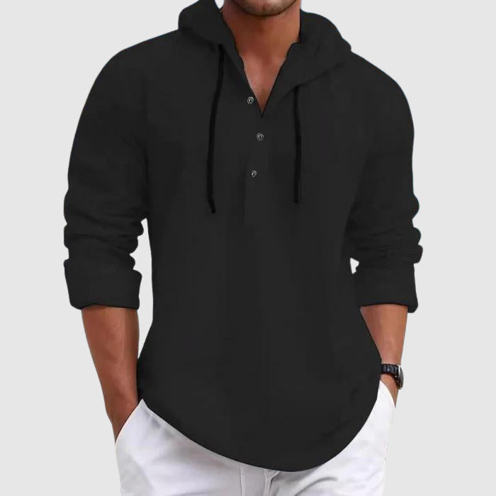 "The Shore" Men's Hoodie Linen Shirt