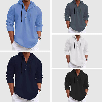 "The Shore" Men's Hoodie Linen Shirt