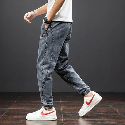 Men’s Denim Jogger Pants | Drawstring Cuffed Fit