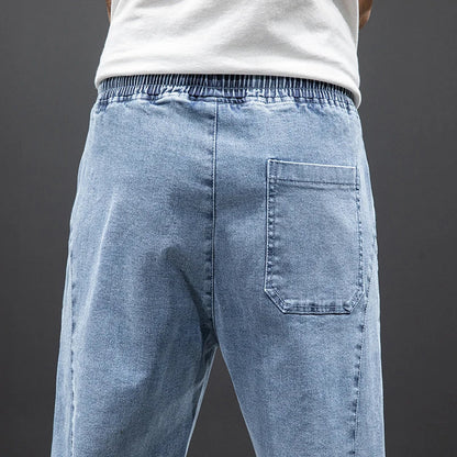 Men’s Denim Jogger Pants | Drawstring Cuffed Fit