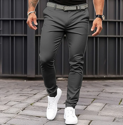 Slim Fit Trousers | Stretch Tapered Jogger Style