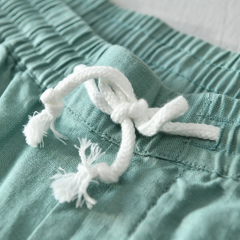 Men's Linen Shorts | Rolled Cuffs Shorts