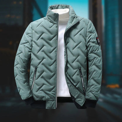 Quilted Puffer Jacket | Zip Front
