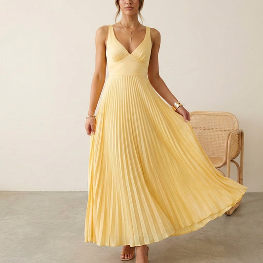 Women’s Flowy Pleated Maxi Dress