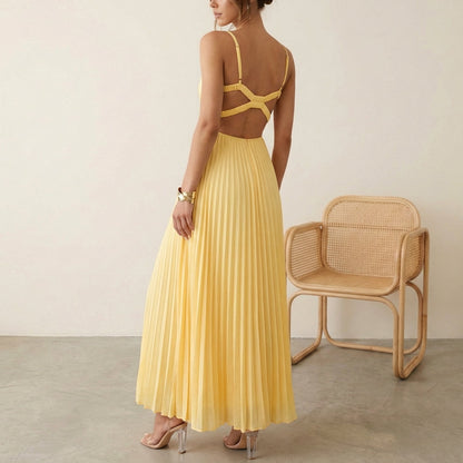Women’s Flowy Pleated Maxi Dress