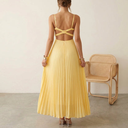 Women’s Flowy Pleated Maxi Dress