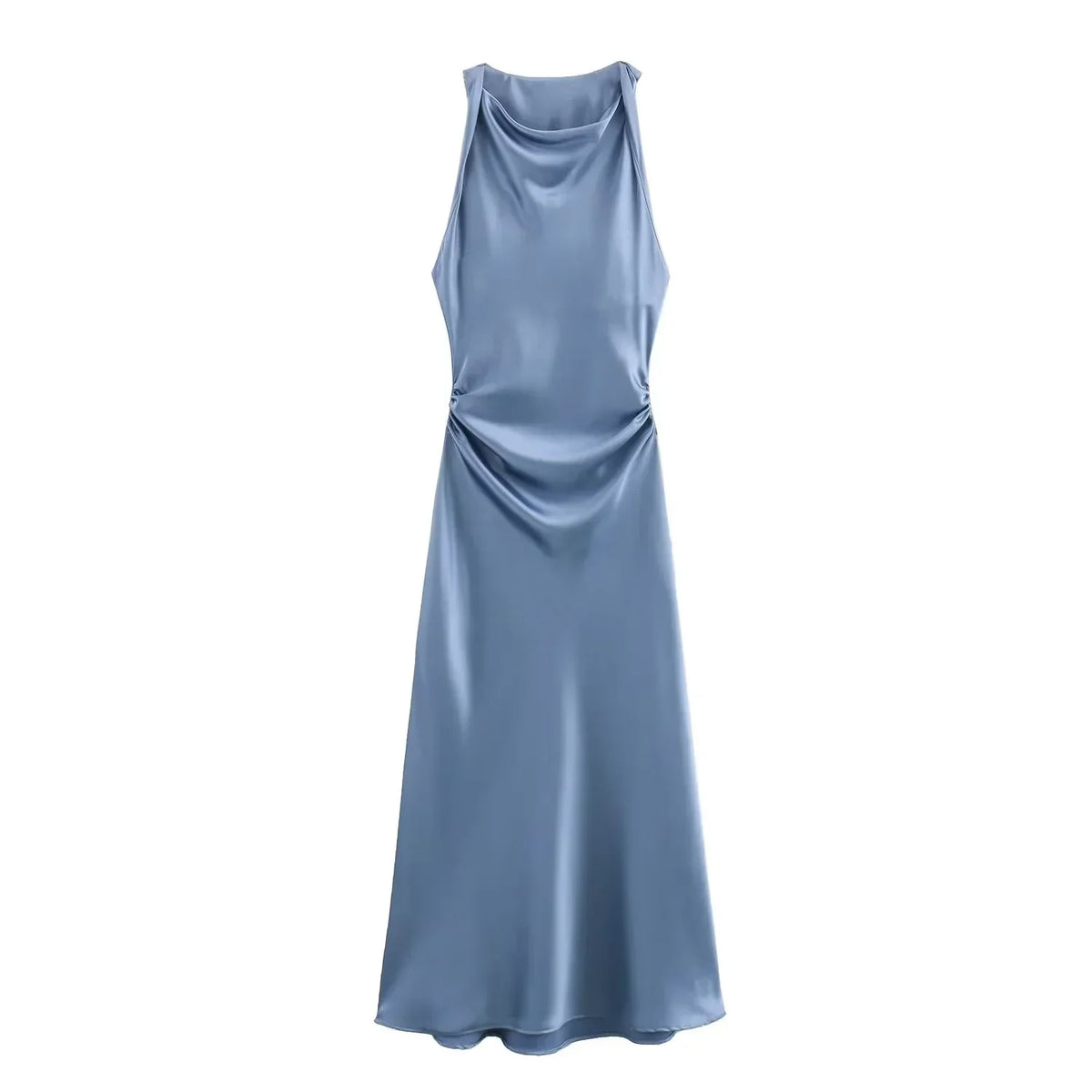 Women's Halterneck Ruched Evening Dress
