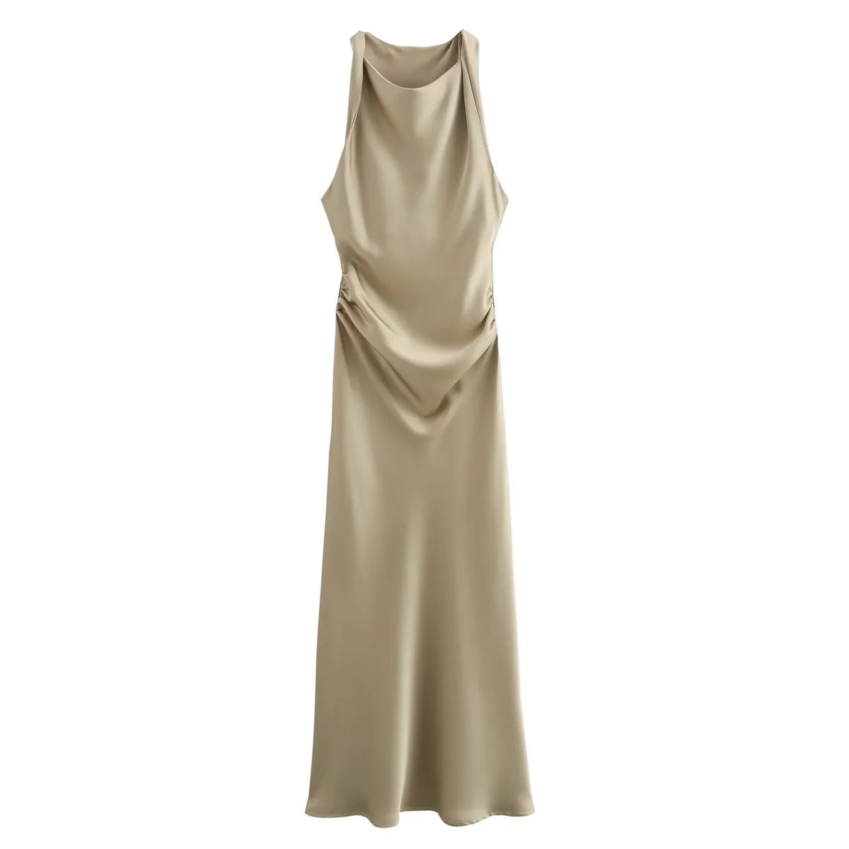Women's Halterneck Ruched Evening Dress
