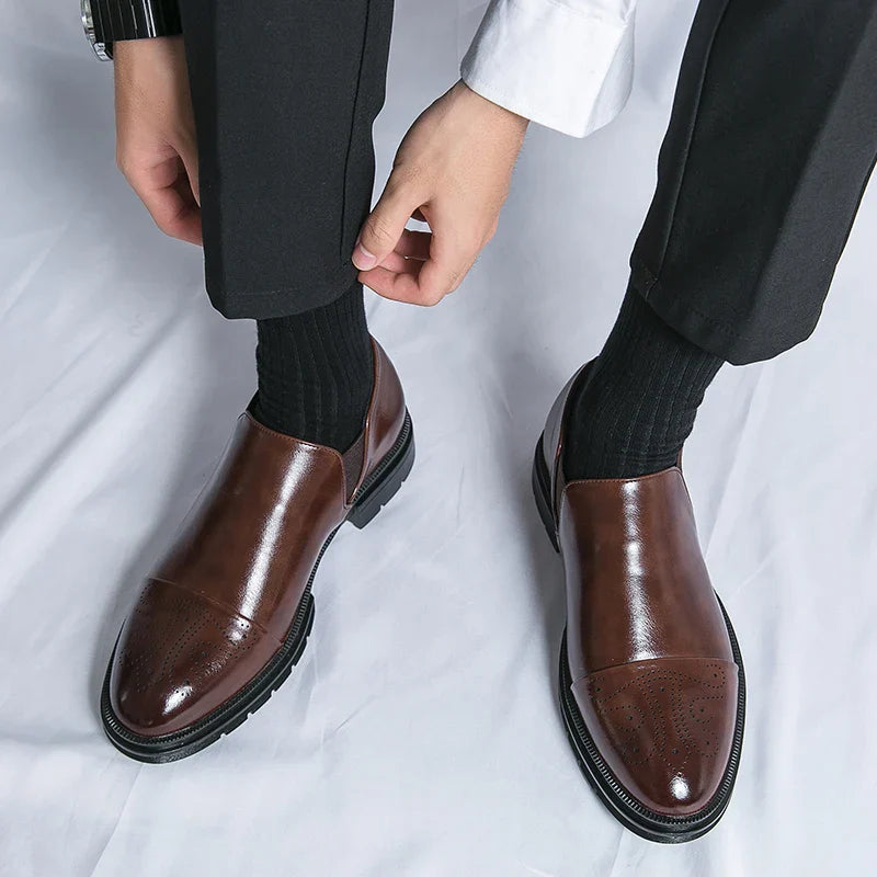 Slip On Dress Shoes | Classic Formal Cap Toe Design
