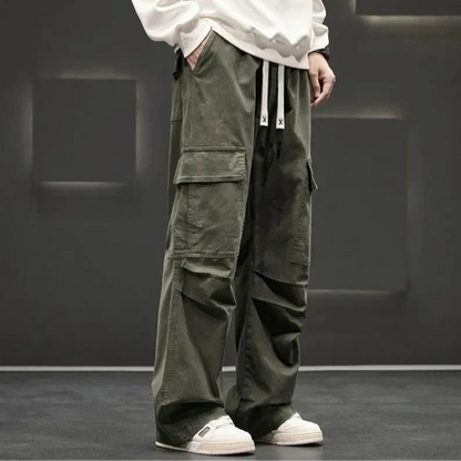Men’s Casual Wide Leg Cargo Trousers