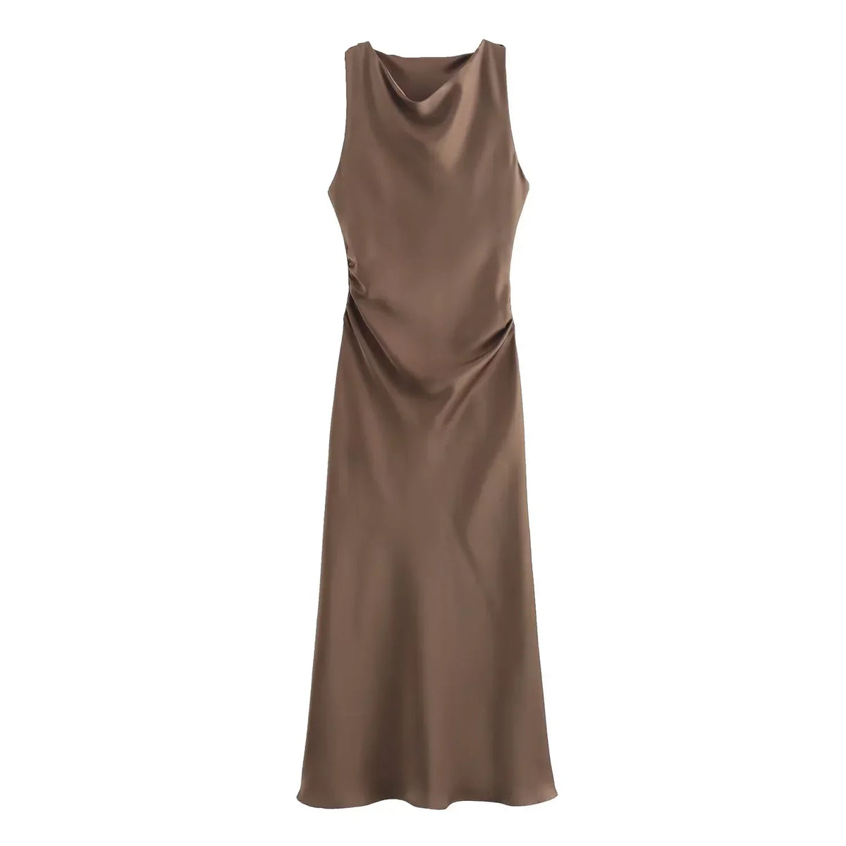 Women's Halterneck Ruched Evening Dress