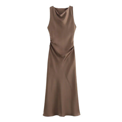 Women's Halterneck Ruched Evening Dress