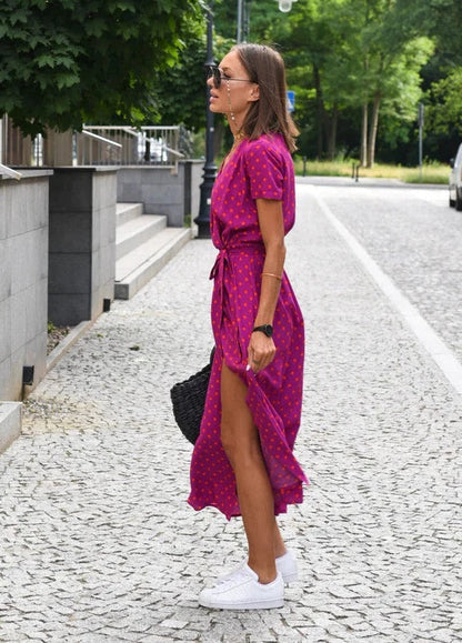 Women's Floral Elegant Floral Midi Dress