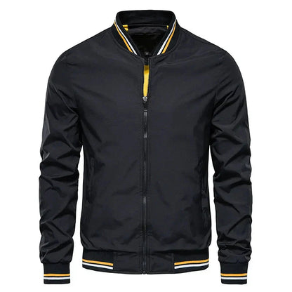 Bomber Jacket | Zip Front Ribbed Trim