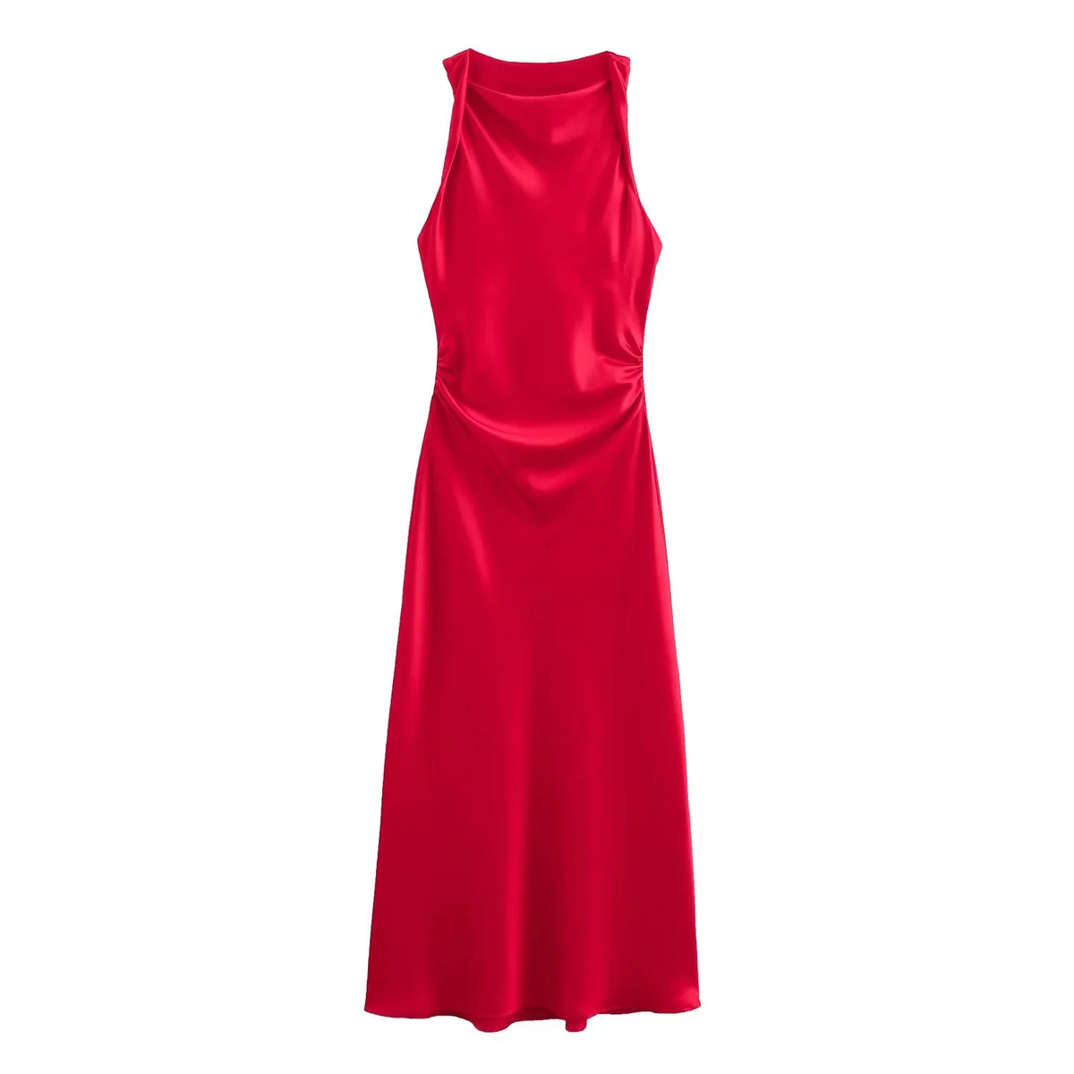Women's Halterneck Ruched Evening Dress
