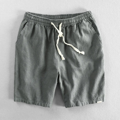 Linen Shorts | Drawstring Elastic Waist