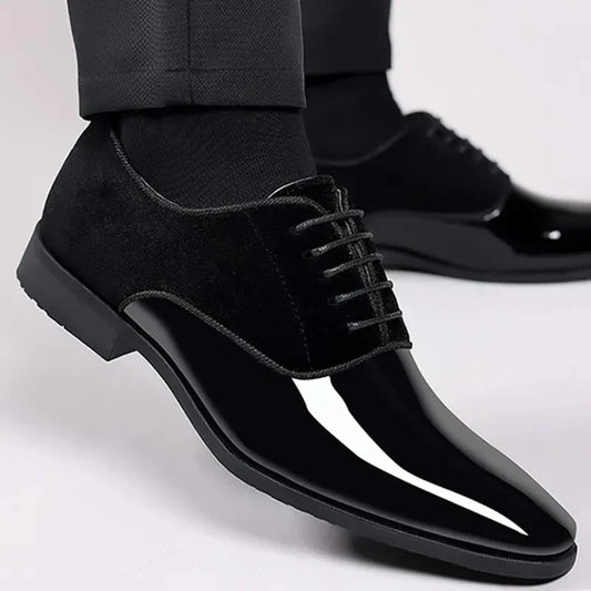 Oxford Dress Shoes | Contrast Finish with Lace Up Design