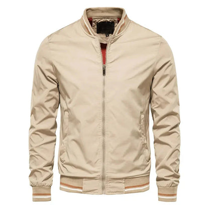 Bomber Jacket | Zip Front Ribbed Trim