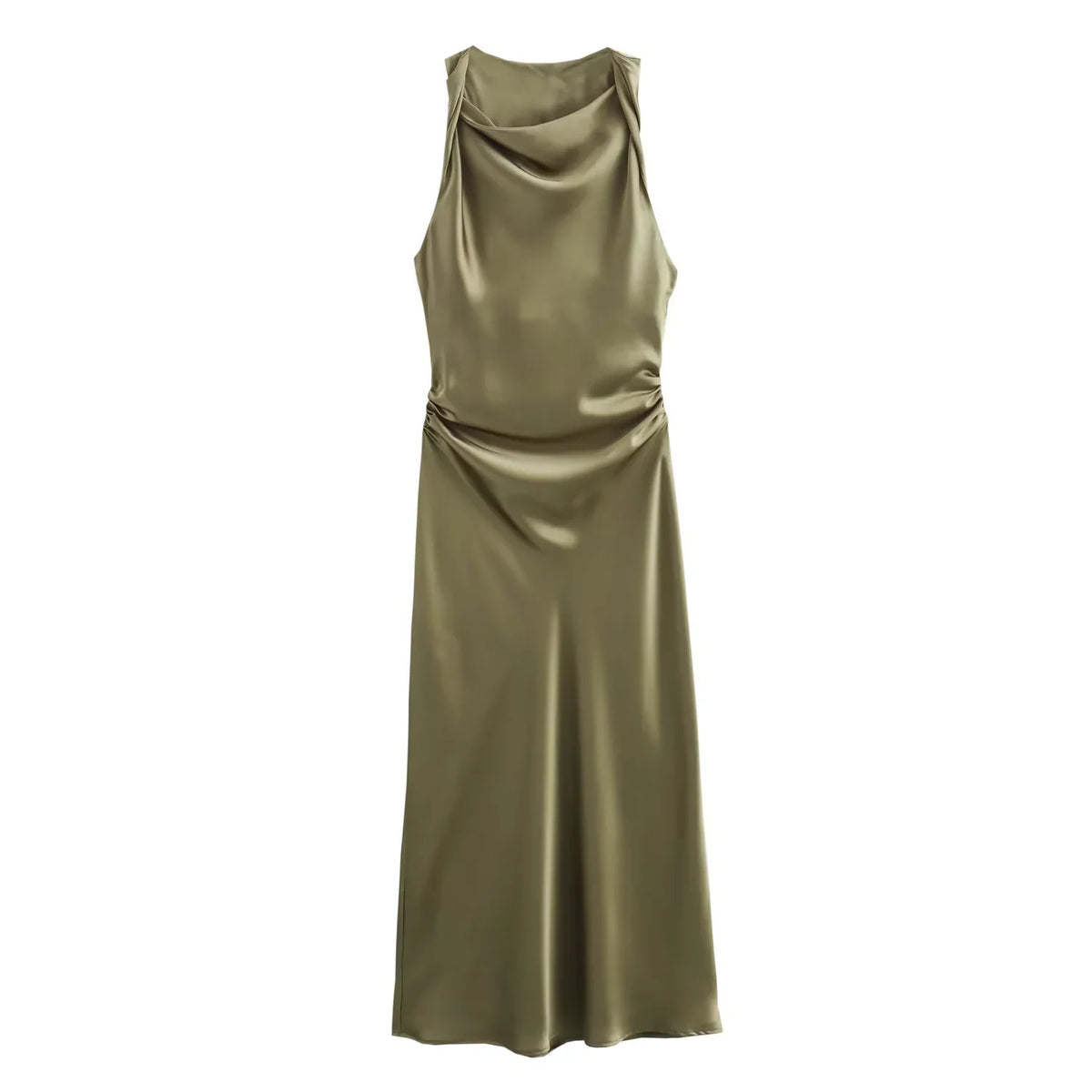 Women's Halterneck Ruched Evening Dress