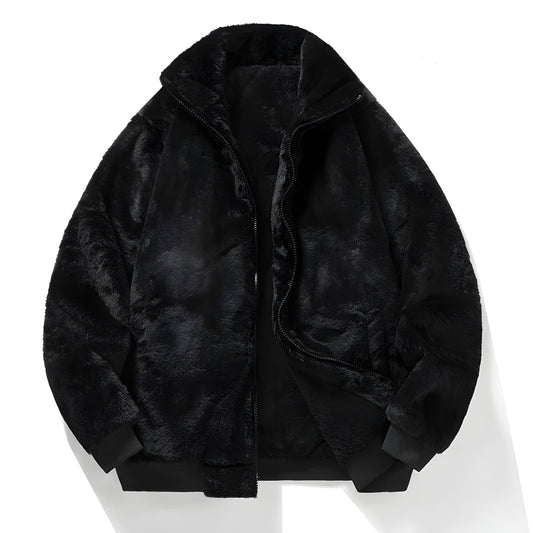 Oversized Faux Fur Bomber Jacket